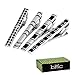 BMC 4pc Mens Fashion Metal Alloy Silver and Black Mix Design 2.2 In. Tie Bar Clips-Set 1