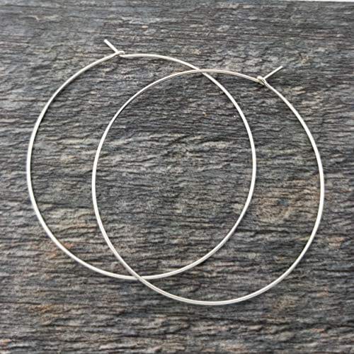 skinny silver hoops