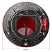 Gas Cap Cover-Red Tank Cap Fuel Filler Door for 2007-2017 2/4 Door Jeep Wrangler JK & Unlimited