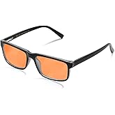 VMJFBJ Blue Light Glasses for Men Woman, Anti Blue Light Blocking Glasses with Amber Lens for Computer Screen Monitor Gaming Better Sleep Reduce Eye Strain Gamer Glasses