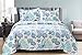 Junsey 3 Piece Quilts Full/Queen Size Ocean Theme,Lightweight Coastal Beach Bedding Seashell Conch Starfish Bedspread Coverlet with 2 Pillowshams