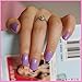 Shiny Face Light Charming Purple 24 Pcs Sweet Candy Short Artificial False Fake Nails Full Wrapped Tips P76