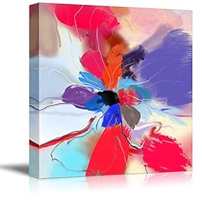 Wall26-Canvas Wall Art-Abstract Color Flower for Bedroom-Giclee Painting Wall Bedroom Living House Decoration Home Art - 12x12 inches