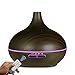 Fritas Essential Oil Diffuser-500ML Ultrasonic Remote Control Aroma Diffuser Wood Grain Humidifier Cool Mist Diffusers with Adjustable Mist Mode and 7 Color LED Lights for Home Yoga Office