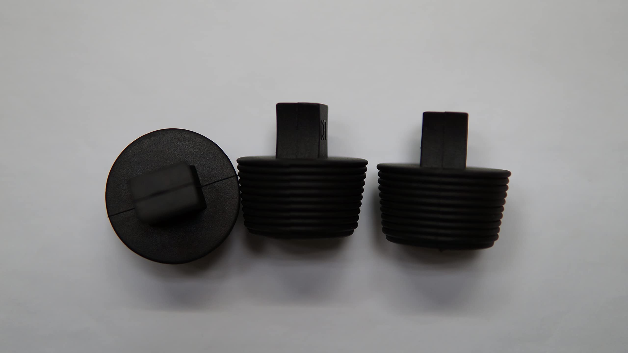 dexierp Protection Force Ribbed Tapered Insert Plug Stopper For 1-1/2" 1-9/16" 1-5/8" 1-11/16" 38-44mm ID Hole Thread Tube Bottle Openning (Pack of 3) Reusable Rubber