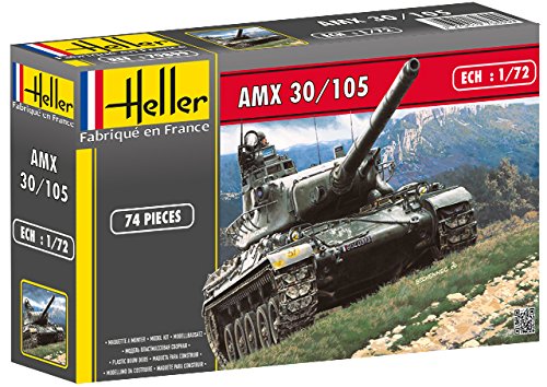 Heller AMX 30/105 Main Battle Tank Military Land Vehicle Model Building Kit