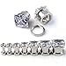 PiercingJ Pair 6g- 1/2 Inch Stainless Steel Cubic Zirconia Screw Tunnels Ear Stretcher Plugs Piercing Gauge (2g=6mm Clear White)