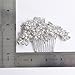 EVER FAITH Bridal Hair Comb Flower Cluster Clear Austrian Crystal Silver-Tone