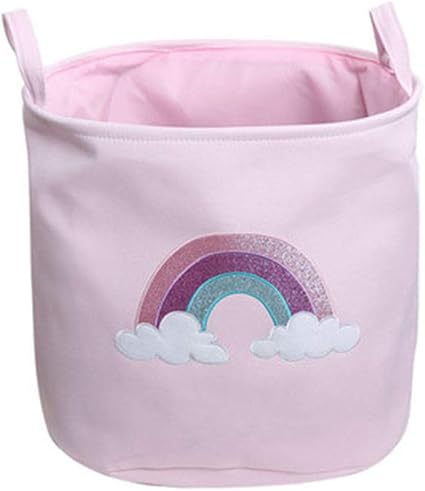 Wujianchao Arc En Ciel Brillant Panier A Linge Bebe Enfants Jouets Baril De Rangement Vetements Sales Seau De Stockage Panier A Linge Panier Jouets Organisateur Pour Amazon Fr Cuisine Maison