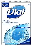 Dial Antibacterial Deodorant Bar Soap, White, 4 Ounce Bars, 10 Count (Pack of 3)