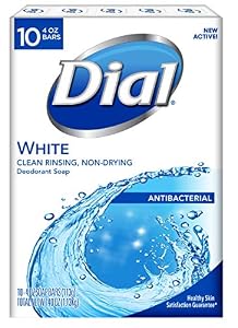 Image of Dial Antibacterial Deodorant Bar Soap, White, 4-Ounce Bars, 30 Count