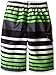 Kanu Surf Boys Quick Dry UPF 50+ Beach Swim Trunk, Reflection Black/Green, 8