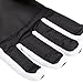 Women Waterproof Winter Ski Gloves, Black White Green, L
