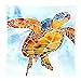 1 X Cotton & Polyester Soft Square Zippered Cushion Throw Case Sea Turtle Pillow Case Cover 18X18 inch (one side)