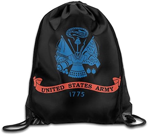 Flag Of The United States Army 1775 Novelty Portable Drawstring Backpack Bag Lightweight String Bag For Men And Women