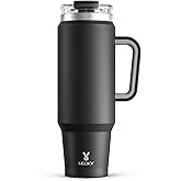 Meoky 40 oz Tumbler with Handle and Straw, Insulated Tumbler with Lid and Straw, Stainless Steel Travel Mug, Keeps Cold for 34 Hours, 100% Leak Proof, Fits in Car Cup Holder (Night)