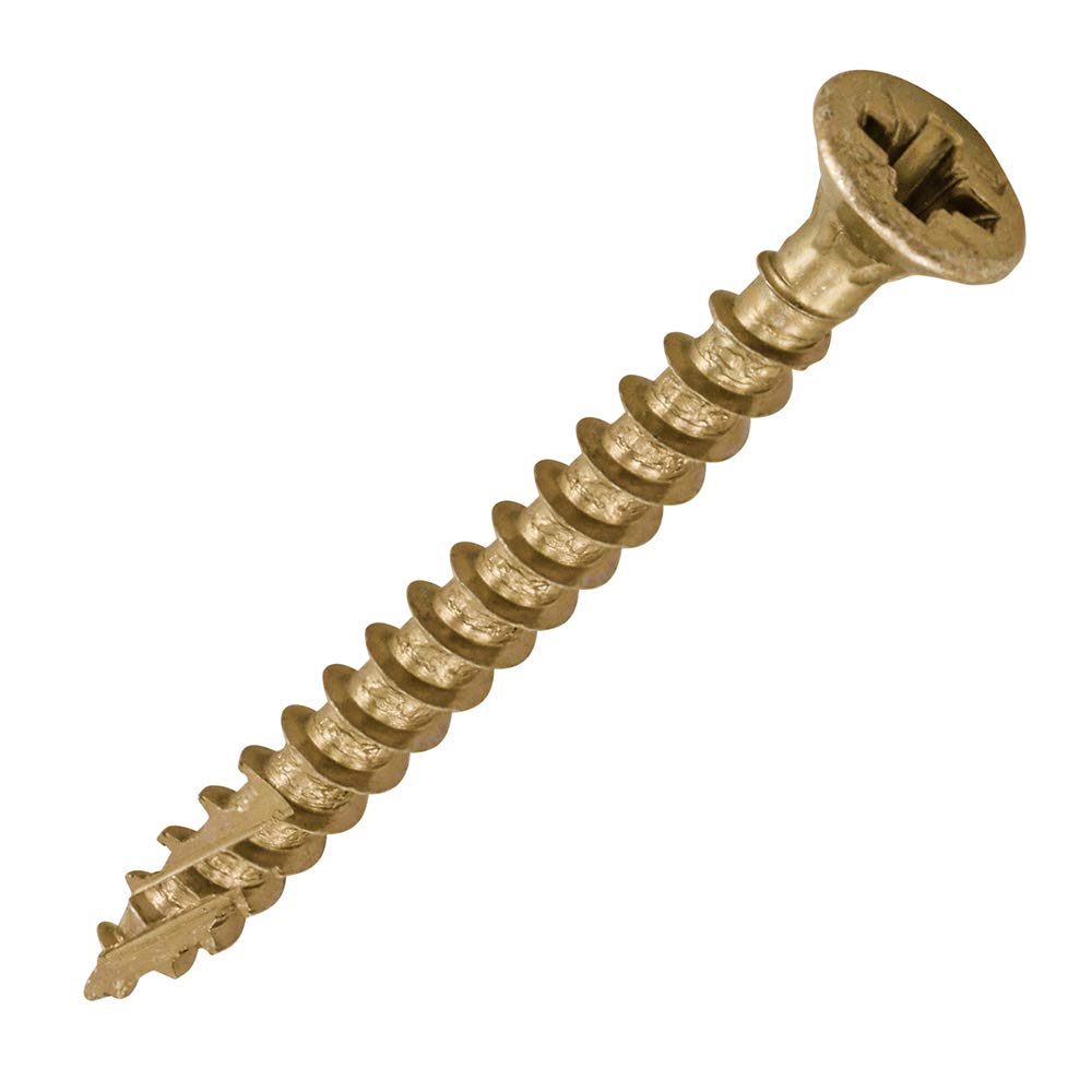 TIMCO C2 Strong-Fix Multi-Purpose Premium Countersunk Gold Woodscrews - 3.5 x 40 - Box of 200