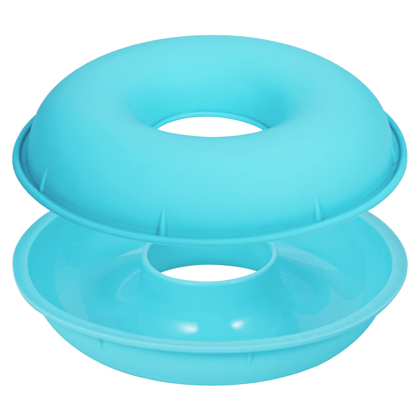 Webake Large Doughnut Cake Mould Silicone Savarin Ring Cake Tin Donut Baking Pan 24cm Set of 2 Halves Moulds