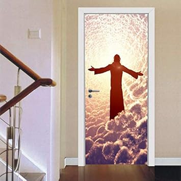 Amazon Com Snow Forest Fog Wood Art Wall Door Sticker Home Decor