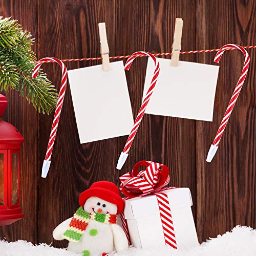 SAYAYA 48 Pieces Candy Cane Pen Christmas Pens with Black Ink for Christmas Holiday New Years Home Decor Party Gift (Red)