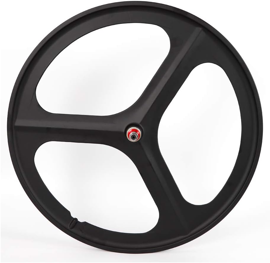 CNCEST 700c 3-Spoke Single Speed Fixie Bicycle Wheel Fixed Gear Bike Black Rear Whee Fits Bikes Fixie Single Speed Bike 700x23c/25c/28c
