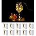 JIDI Set of 10PCS Micro LED String Lights Super Bright Warm White Firefly Lights 7.2ft/2.2m 20LEDS Fairy String Lights Battery Powered Silver Wire Moon Light For DIY Wedding Centerpiece Decorations