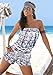 Beauty Decor Women's Casual Tube Top Strapless Printed Beach Short rompers jumpsuits Playsuits Blue/Brown/Orange