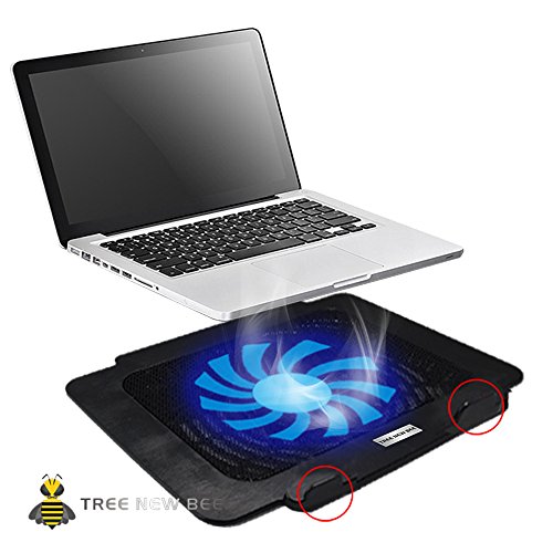Tree New Bee TBR-K16 Laptop Cooling Pad - Fits 14" & Smaller laptops & notebooks - Strong & Durable ABS & Metal Mesh - Fits Easily on Your Lap or Any Flat Surface - Keeps Your Laptop Cool