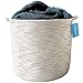Cotton Rope Basket (Natural) - Blanket Basket, Storage for Baby Toys, Pillows, Towels, Laundry, Nursery Hamper/Organizer - Large 17 inch x 15 inch Round Woven Baskets with Handles, Living Room Decor