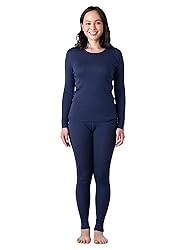 LAPASA Womens 100% Merino Wool Base Layer Set
