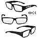 CPPSLEE Solar Eclipse Glasses- CE and ISO Certified Safe for Great American Total Solar Eclipse Shades August 21, 2017 (3 Pack - Black Plastic of set #1)