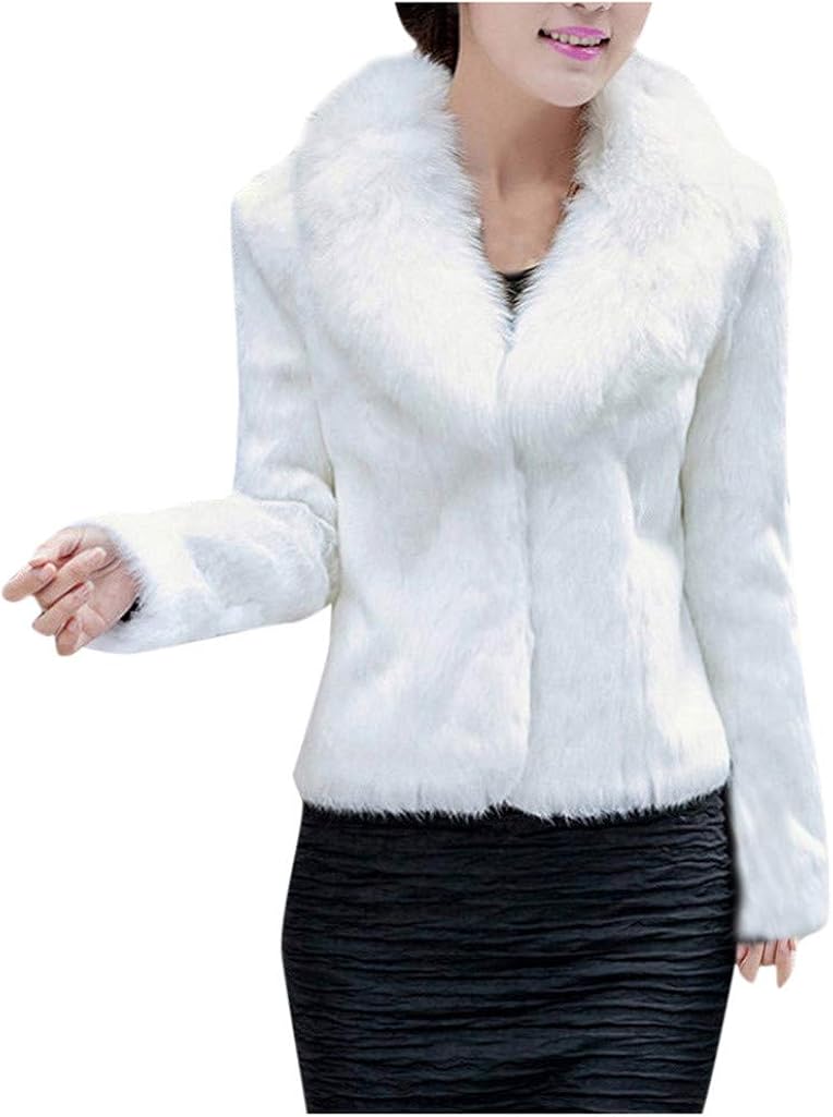 white faux fur jacket womens