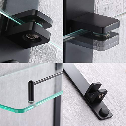 KES Bathroom Shelf 2 Tier Tempered Glass Shower Shelf Storage Organizer
