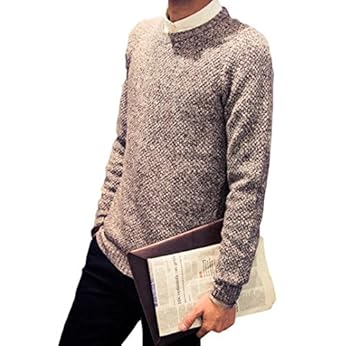 Amazon Spinas スピナス メンズ 秋 冬 ニット セーター メランジ