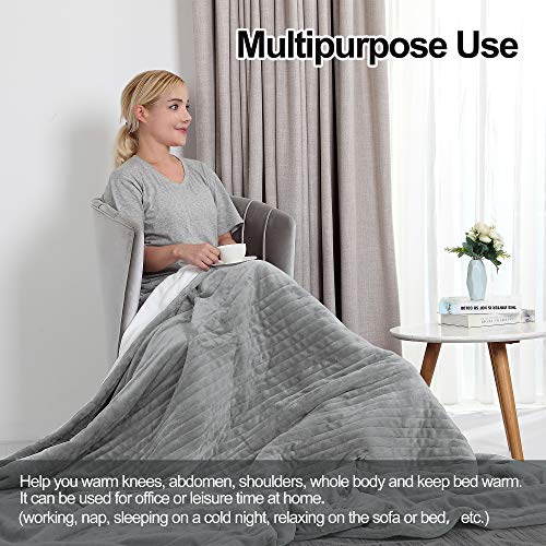 Vicsainteck Electric Throw Blanket for Home Office Bed Sofa, 62"x84
