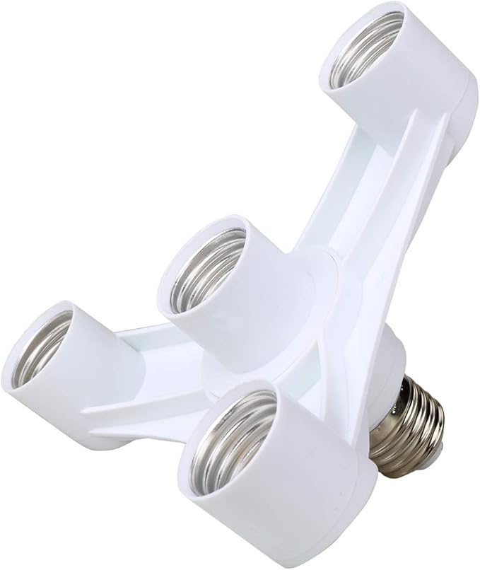 Toplimit 4 in 1 LED Bulb Lamp Light Socket Adapter Photography Splitter