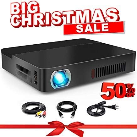 SeoJack 3rd Home Projector with 5000 Lux and 30,000 Hour Lamp Life,Video Projector FHD 1080P and Max.200'' Display Supported, Compatible with HDMI/VGA/AV/ USB for Home Theater for iPhone &Android