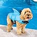SwimWays Sea Squirts Dog Life Vest w/Fin for Doggie Swimming Safety, Color: Blue, Size: Small