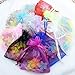 Lalago 100 Pcs Organza Wedding Favour Bags Gift Mini Jewelry Bags (Mixture)