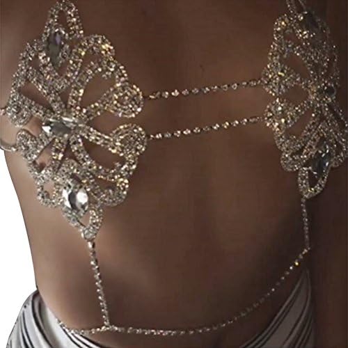 Women Body Chain Jewelry Bikini Waist Beach Harness Slave Necklace Belly Chain Bra