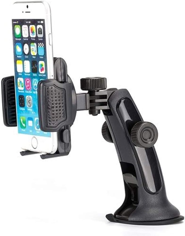 3-in-1 Car Mount Windshield Dash AC Airvent Holder Compatible with Huawei Ascend XT - Kyocera DuraForce XD Pro 2 - LG X Venture Power Charge, V40 ThinQ V10, Tribute HD Dynasty 2 P1P