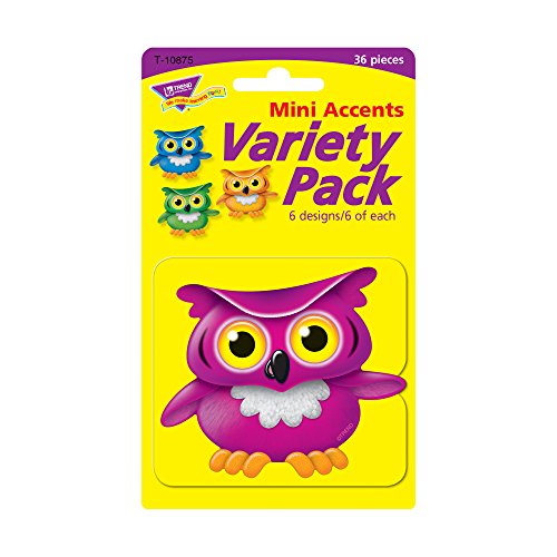 Trend Enterprises Bright Owls Mini Accents Variety Pack (36 Piece)