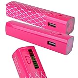Halo Pocket Power Starlight 3000mAh Power Bank w/Charging Cable 30-Pin Adapter & Built-in LED Flashlight (Pink Lattice) Consumer electronics