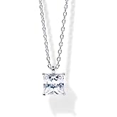 PAVOI 14K Gold Plated Cubic Zirconia Diamond Pendant Necklace for Women | Adjustable Slider