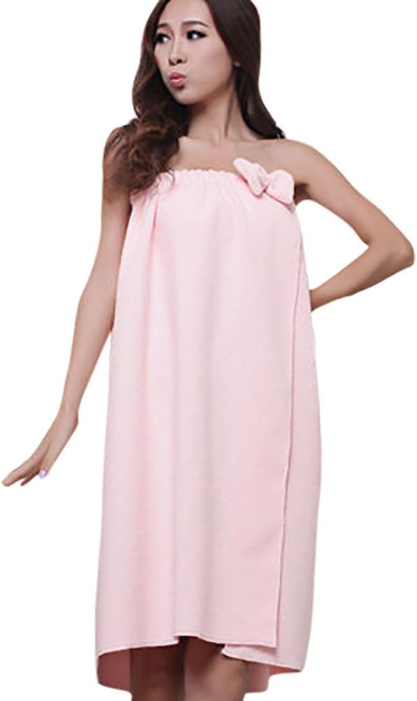 Digood Women's Adjustable Microfiber Plush Spa Bath Shower Wrap for Dorms, Gyms, Beaches,Bathroom