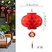 16 Pieces Chinese Round Hanging Red Paper Lanterns Decorations for 2020 New Year Spring Festival Party Decor, Wedding and Restaurant