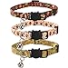 Lamphyface 3 Pack Thanksgiving Cat Collar with Bell Breakaway Adjustable