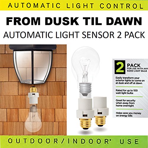 Generic ALS-12/2269 Automatic Light Control Sensors Turn On at Dusk Off at Dawn, 2 Pack