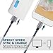 iPhone Charger, Cablex Lightning to USB Cable 3Pack 3FT 6FT 10FT Nylon Braided Charging Cord Compatible with iPhone X 8 8Plus 7 7Plus 6s 6sPlus 6 6Plus SE 5 5s 5c iPad iPod & More (Blue)