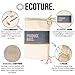 Ecoture Eco Friendly Reusable Produce Bags in Mesh and Muslin for Fruit and Vegetable Storage | Bonus Mesh Grocery Shopping Bag | Lightweight Premium Organic Cotton, Zero-Waste, Washable, See-Through